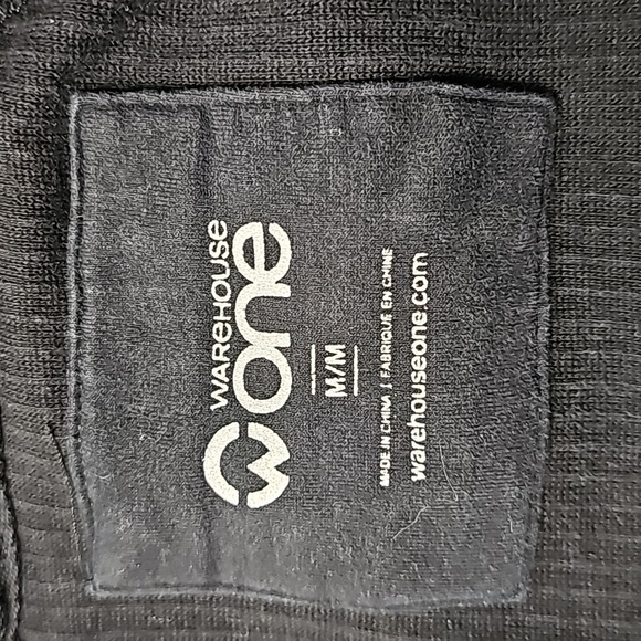 Warehouse One medium black zip up hoodie - Picture 5 of 6